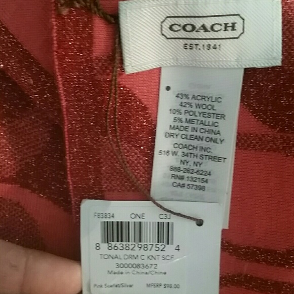 NWT Coach scarf - Picture 4 of 4